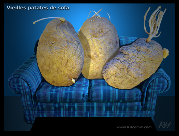 Vieilles patates de sofa
